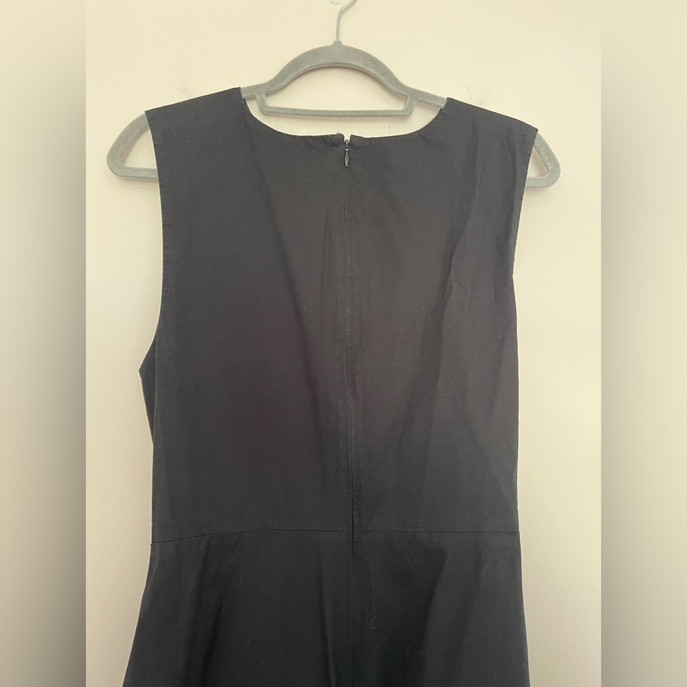 Rosetta Getty Black Sleeveless Midi Dress with Front Cutout - Picture 10 of 11